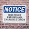 Signmission Fork Truck Parking And Charging Station, 10 in W x Rectangle, Plastic OS-2PACK-NS-P-710-L-12879 - alternate 2